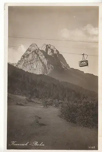 Kreuzeck-Bahn geg. Kl.u. Großen Waxenstein gl1930 D0568