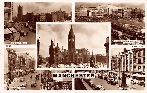 England: Manchester Teilansichten Mehrbildkarte gl1955 147.256