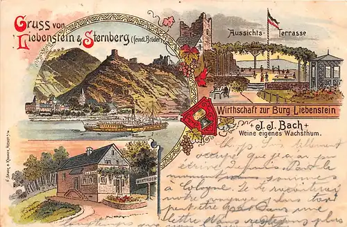 Liebenstein und Sternberg Wirtschaft zur Burg Liebenstein Dampfer gl1899 146.258