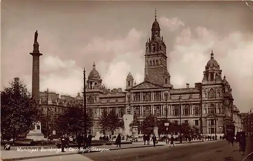 Schottland: Glasgow - Municipal Buildings and Cenotaph gl1933 146.916