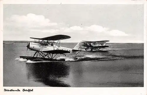 Wasserflugzeuge bei der Landung auf dem Wasser gl1936 151.549