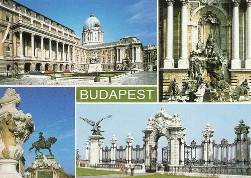 Budapest A budai vár Mehrbildkarte gl1985 D4586