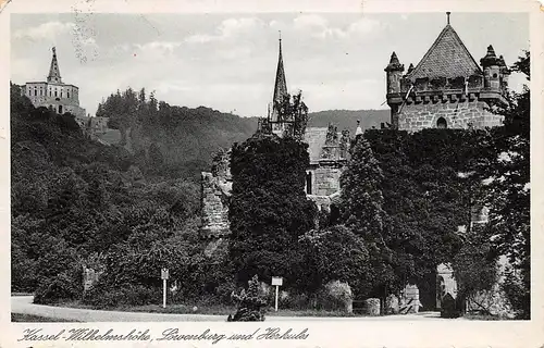 Kassel-Wilhelmshöhe Löwenburg und Herkules gl1935 156.222