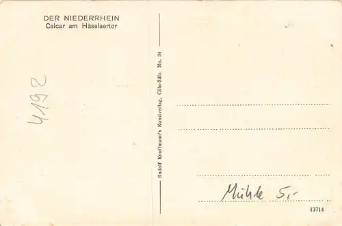 Der Niederrhein Calcar am Häselaertor ngl 161.220