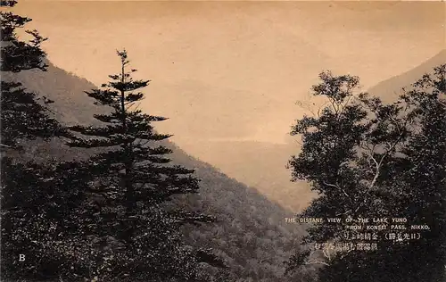 Japan Nikkō - View of the Lake Yuno from Konsei Pass ngl 160.454