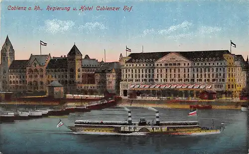 Koblenz am Rhein Regierung und Hotel Coblenzer Hof ngl 161.614