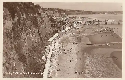 Shanklin, Appley Cliffs and Beach gl1928 E1400