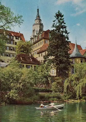 Tübingen, Hölderlinturm, alte Aula, Stiftskirche ngl E2472