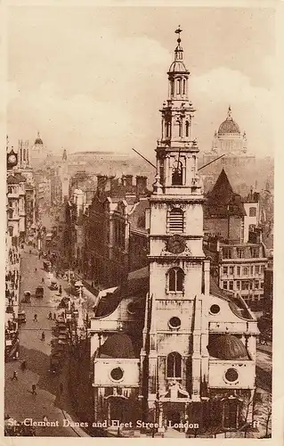 London, St.Clement Danes and Flet Street gl1937 E1464