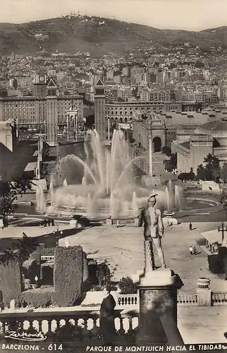 Barcelona, Parque de Montjuich Hacia el Tibidab gl1959 E1664