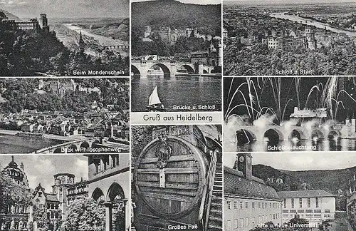 Gruß aus Heidelberg Mehrbildkarte ngl E1704