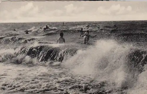 Nordseebad Cuxhaven-Döse-Duhnen, Baden bei Hochwasser ngl E3588