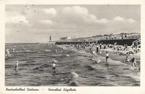 Nordseebad Cuxhaven, Strandbad Kugelbake gl1954 E3589