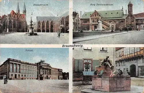 Braunschweig Burg Dankwarderode Schloss Eulenspiegel Brunnen gl1918 165.555