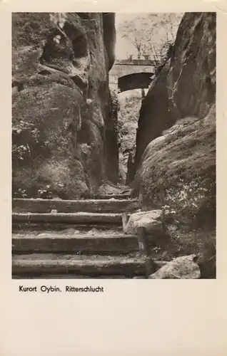 Kurort Oybin , Ritterschlucht gl1955 E7318