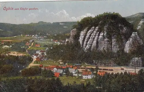 Oybin, Zittauer Gebirge, vom Töpfer gesehen ngl E7456