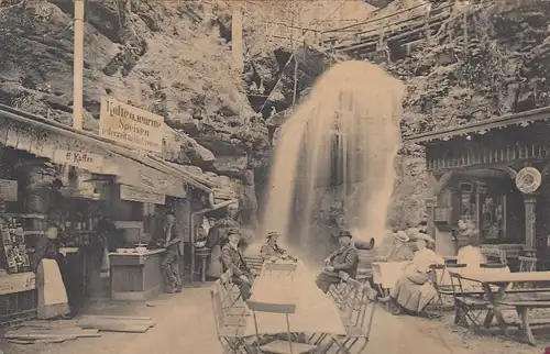 Sächsische Schweiz, Amselfall, Gastwirtschaft glum 1910? E7952