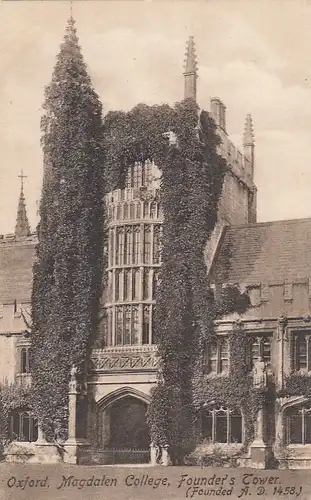 Oxford, Magdalen College, Founder's Tower ngl E9041