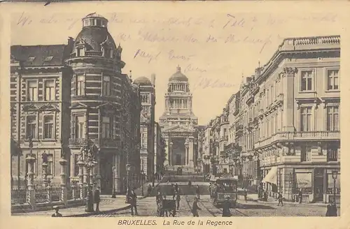 Bruxelles, La Rue de la Regence feldpgl1915 E9275