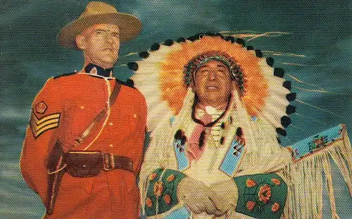 Indien Chief and Royal Canadian Mounted Police ngl F0478