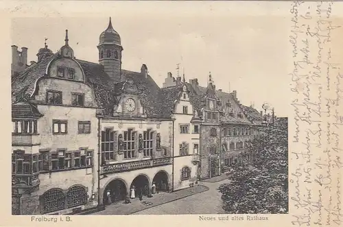 Freiburg i.Br., Neues und altes Rathaus gl1921 E6722
