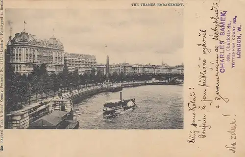 London, The Thames Embankment gl1901 F3121