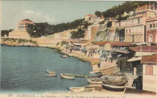 Marseille, La Corniche, L'Anse du Prophète et le Restaurant Roubion ngl F3160