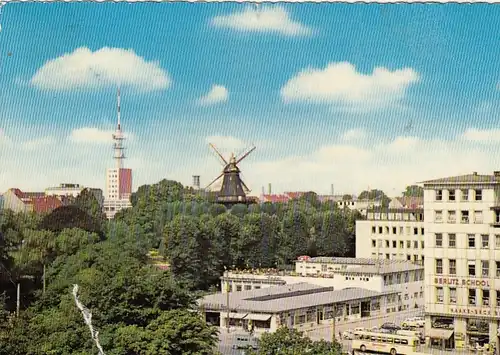 Bremen, Panorama mit Windmühle gl1964 F8328