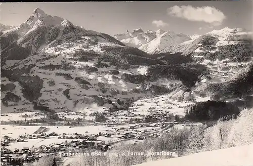 Tschagguns gegen 3 Türme, Vorarlberg gl1962 F9529