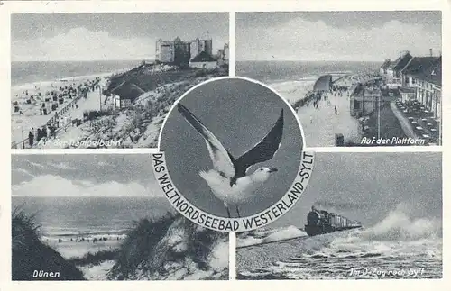 Nordseebad Westerland auf Sylt, Mehrbildkarte gl1953 F6454