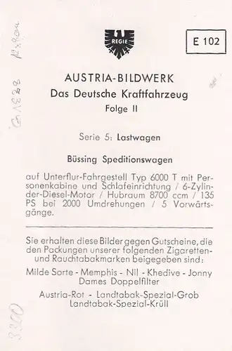 Fernlast Braunschweig, Papierbild 12 x 8 cm ngl G1838