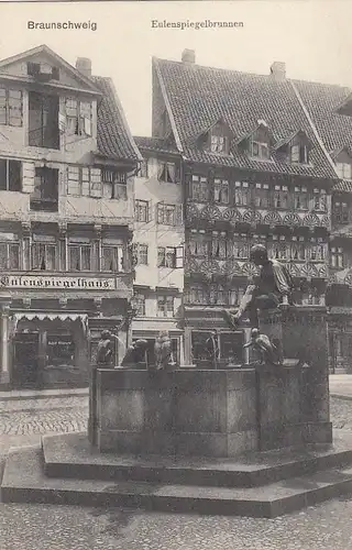 Braunschweig, Eulenspiegelbrunnen und -haus ngl G1858