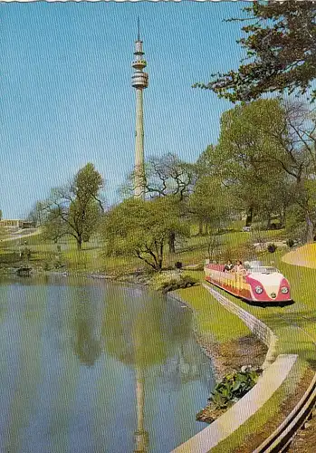 Dortmund, Bundesgartenschau 1959, Eisenbahn am Quellenteich ngl G1322