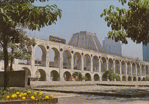 Brasilien, Rio de Janeiro, RJ, Arcos da Lape e Catedral Metropolitana gl1989 G1742