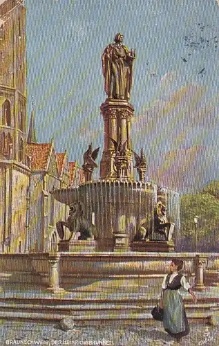 Braunschweig, Der Heinrichsbrunnen gl1910 G1850