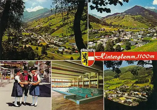 Hinterglemm, Salzburg, Mehrbildkarte glum 1970? G5046
