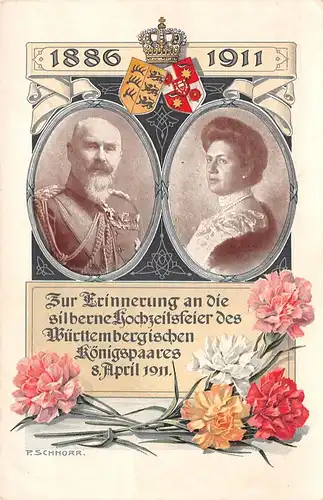 Zur Erinnerung an die Silberhochzeit des Württ. Königspaares 1911 ngl 170.511