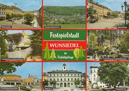 Wunsiedel im Fichtelgebirge, Mehrbildkarte gl1987 G5487