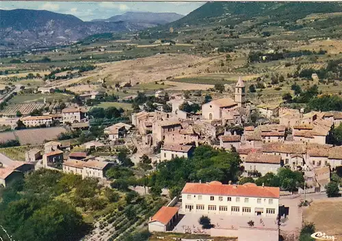 Mirabel-aux-Baronnies (Drôme) Vue général aérienne glum 1970? G4741