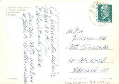 Klausdorf (Kreis Zossen) Jugendherberge Gaststätte gl1971 171.344