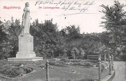 Magdeburg Im Luisengarten feldpgl1916 171.609