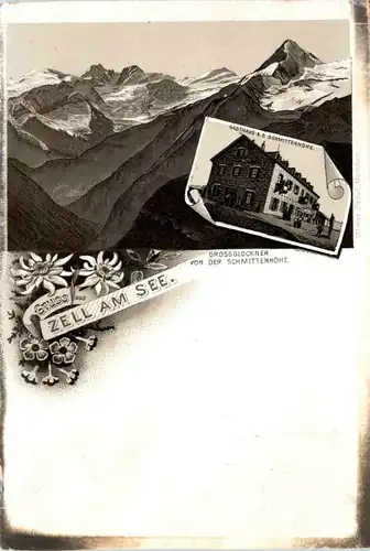 Zell am See mit Schmittenhöhe - Litho -419528