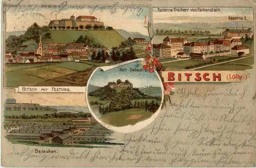 Gruss aus Bitsch - Litho -57358