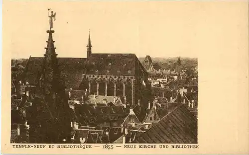 Strasbourg - Neue Kirche und Bibliothek 1855 -59050