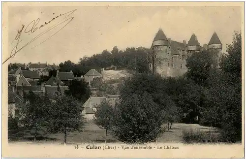 Culan - Vue d ensemble Le chateau -7996