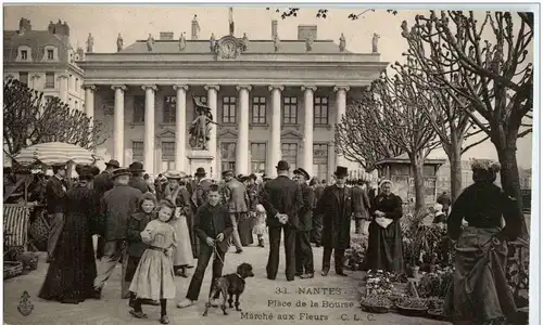 Nantes - Place de la bourse - Marche aux Fleurs - Pudel -9216