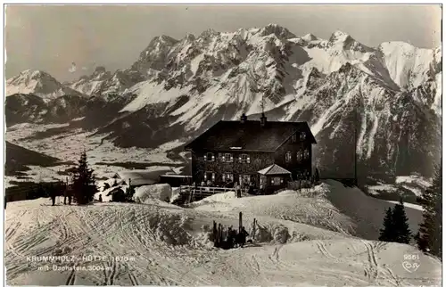 Krummholz Hütte mit Dachstein -107464