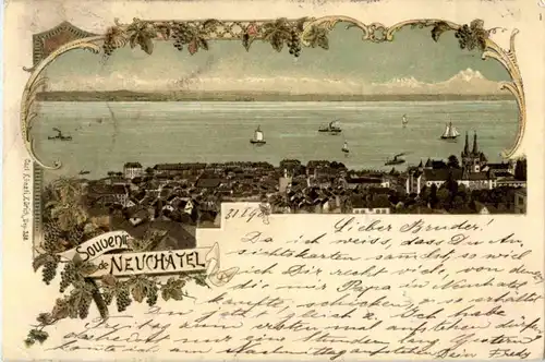 Souvenir de Neuchatel - Litho -146706