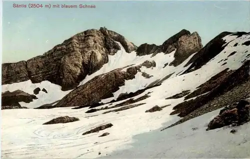 Säntis mit bluaem Schnee -148504