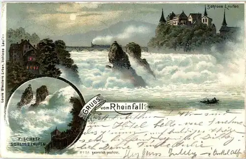 Gruss vom Rheinfall - Litho -146892